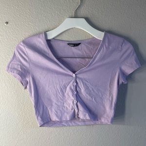 purple crop top
